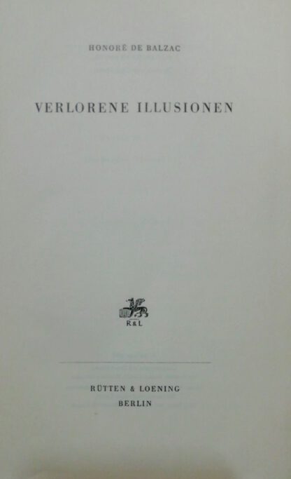 Verlorene Illusionen [Romane der Weltliteratur]. 2