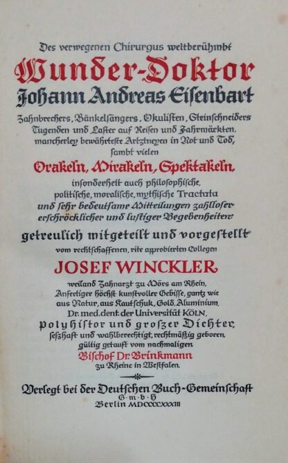 Des verwegenen Chirurgus weltberühmbt Wunder-Doktor Johann Andreas Eisenbart. - Image 2