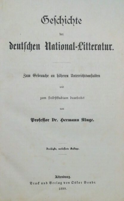 Geschichte der deutschen National-Literatur – Zum Gebrauch an höheren Unterrichtsanstalten. 2