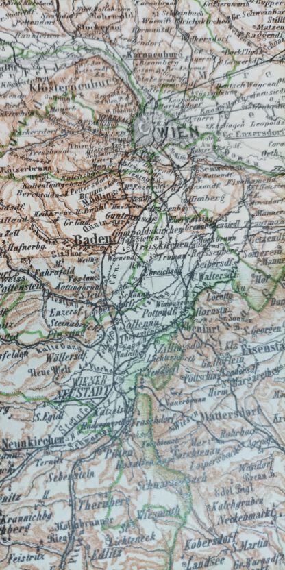 Historische Karte Oesterreich unter der Enns 1:850 000 – Lithographie 1890 [1 Blatt]. 2