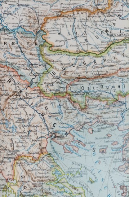 Historische Karte Balkan-Halbinsel – Lithographie 1894 [1 Blatt]. 2