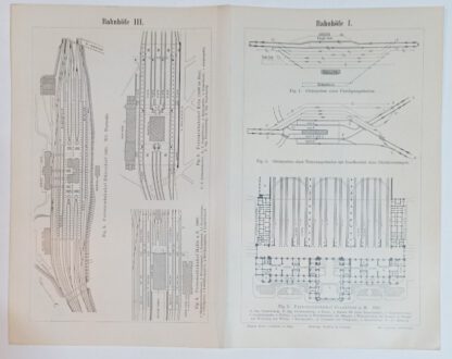 Historischer Druck - Bahnhöfe II - Neuere Bahnhofbauten - Holzstich 1894 [1 Blatt]. – Bild 2