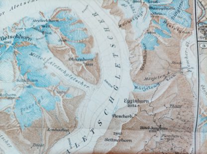 Historischer Druck – Gletscher I – Lithographie 1895 [1 Blatt]. 2