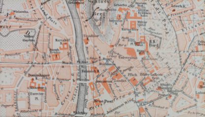 Historischer Stadtplan Graz 1:21 300 – Lithographie 1895 [1 Blatt]. 2