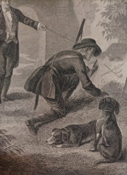 Szene aus Lederstrumpf-Erzählungen von James Fenimore Cooper VI – Stahlstich 1864. 2