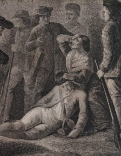 Szene aus Lederstrumpf-Erzählungen von James Fenimore Cooper XII – Stahlstich 1864. 2