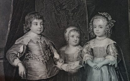 Die Kinder Carl´s I. – The children of Charles I. – Stahlstich 1871. 2