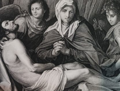 Die Grablegung Christi – The Burial of Christ – Stahlstich 1871. 2