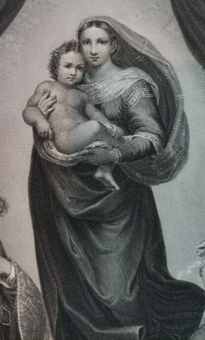 Die Madonna (Sixtinische) – The Madonna – Stahlstich 1871. 2