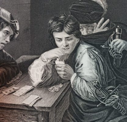 Die Spieler – The Gamesters – Stahlstich 1871. 2