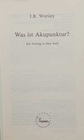 Was ist Akupunktur? Ein Vortrag in New York.