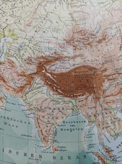 Historische Karte – Asien – Fluß- und Gebirgssysteme – Lithographie 1894 [1 Blatt]. 2