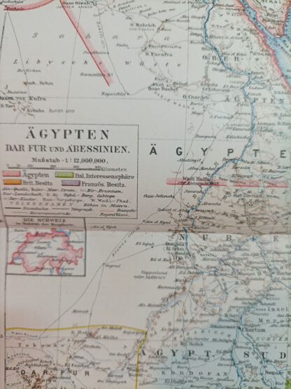 Historische Karte – Ägypten, Dar Fur und Abessinien – Lithographie 1894 [1 Blatt]. 2