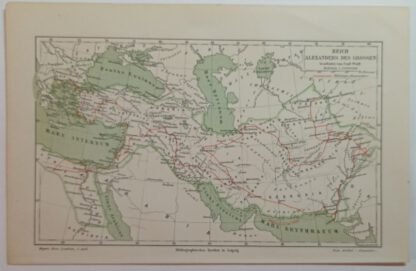 Historische Karte – Reich Alexander des Großen – Lithographie 1894 [1 Blatt].