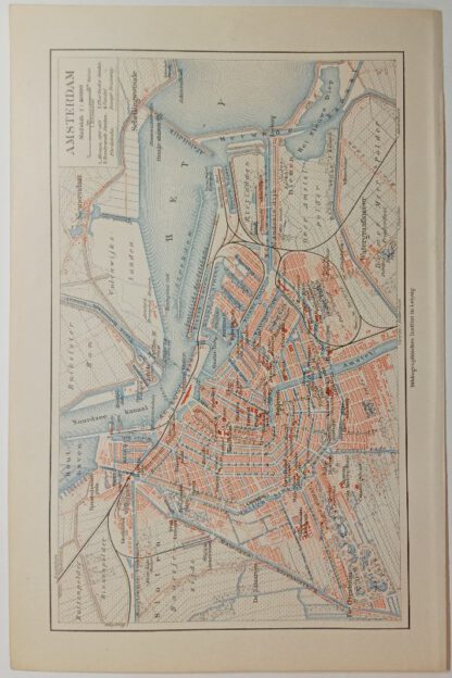 Historischer Stadtplan Amsterdam 1:40 000 – Lithographie 1894 [1 Blatt].