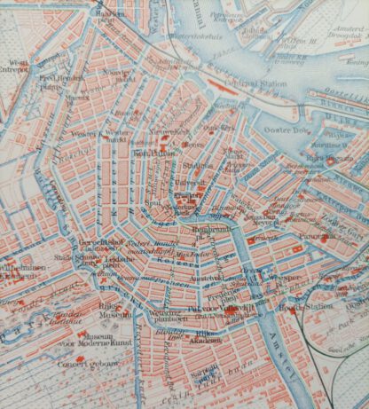 Historischer Stadtplan Amsterdam 1:40 000 – Lithographie 1894 [1 Blatt]. 2