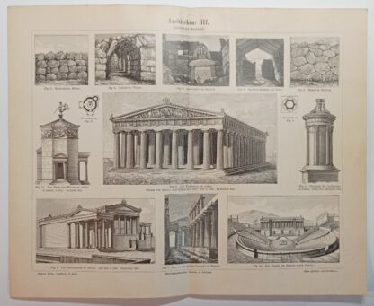 Historischer Druck – Architektur III Griechische Baukunst – Holzstich 1894 [1 Blatt].