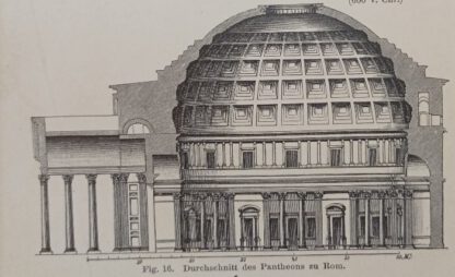 Historischer Druck – Architektur IV Etruskische und römische Baukunst – Holzstich 1894 [1 Blatt]. 2
