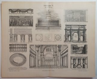 Historischer Druck – Architektur V Römische Baukunst – Holzstich 1894 [1 Blatt]. 3