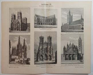 Historischer Druck – Architektur IX Gotischer Stil – Holzstich 1894 [1 Blatt]. 3