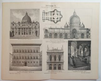 Historischer Druck – Architektur X Italienische Renaissance – Holzstich 1894 [1 Blatt]. 3