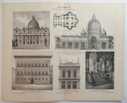 Historischer Druck – Architektur X Italienische Renaissance – Holzstich 1894 [1 Blatt].