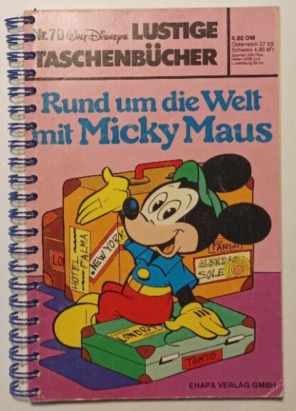 Rund um die Welt mit Micky Maus – Notizbuch – Reisetagebuch.