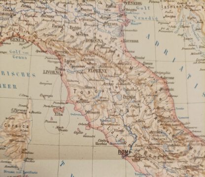 Italien 1:4.500.000 – Lithographie 1876 [1 Blatt]. 2
