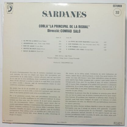 Sardanes – Cobla “La Principal de la Bisbal” [Vinyl LP]. 2