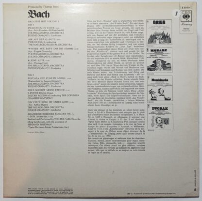 Bach – Greatest Hits Vol. I [Vinyl LP]. 2