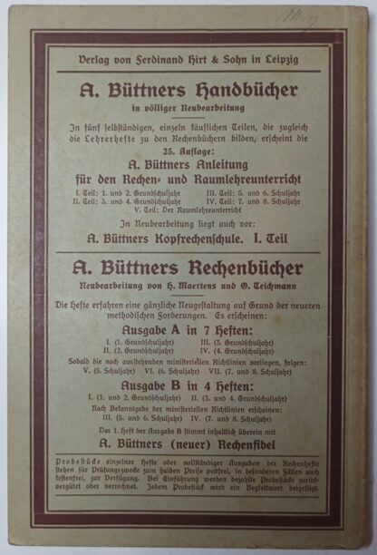 Anleitung für den Rechen- und Raumlehre-Unterricht – Erster Teil – 1. und 2. Grundschuljahr. 2