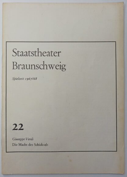Staatstheater Braunschweig - Spielzeit 1967/68.