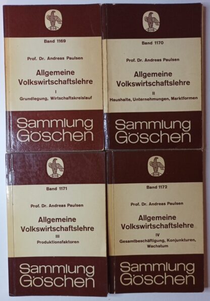 Allgemeine Volkswirtschaftslehre Band I-IV [Sammlung Gröschen].