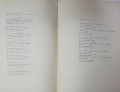 Typoskript Abend in der Baracke – Gedichte aus den Jahren 1945-1955. 3
