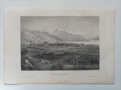 Salt-Lake-City – Die Mormonen-Stadt – Stahlstich 1859.