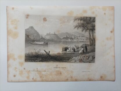Ofen & Pesth – Budapest – Stahlstich 1859.