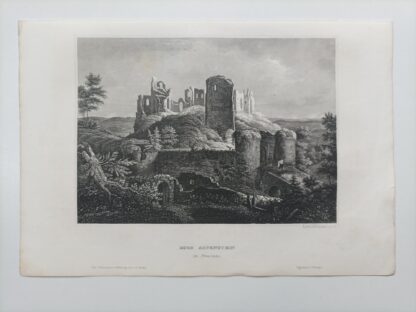 Burg Altenstein – Stahlstich 1859.