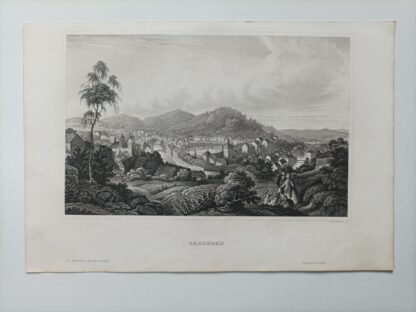 Carlsbad – Karlsbad – Karlovy Vary – Stahlstich 1859.