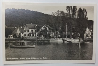 Ansichtskarte Hotel-Pension “Krone” Unter-Uhldingen am Bodensee [ungelaufen].