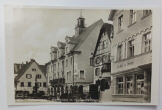 Ansichtskarte Sigmaringen – Marktplatz mit neuem Rathaus [ungelaufen]. 3