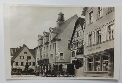 Ansichtskarte Sigmaringen – Marktplatz mit neuem Rathaus [ungelaufen].
