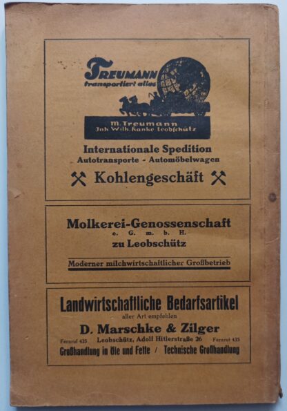 Leschwitzer Tischterier-Kalender für Stadt und Land Leobschütz 1937. 2