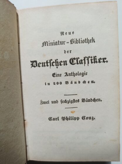 Neue Miniatur-Bibliothek der Deutschen Classiker  62.-65. und 68. Bändchen in einem Buch. 3