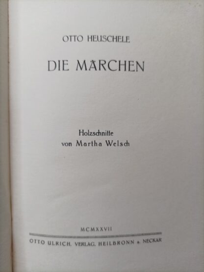 Die Märchen [signiert]. 4