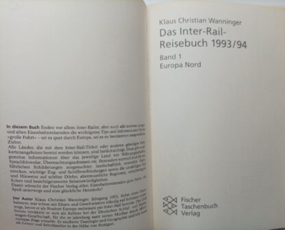 Das Interrail-Reisebuch 1993/94 – Europa-Nord. 3