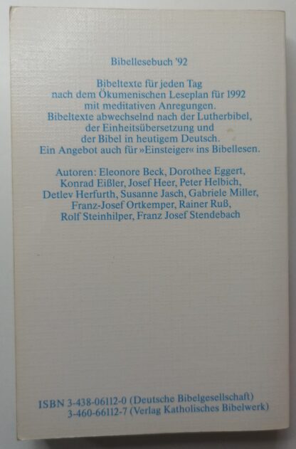 Bibellesebuch für jeden Tag ’92. 2