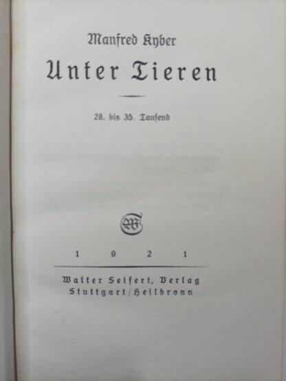 Unter Tieren. 3