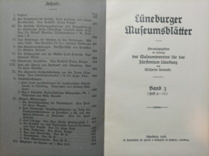 Lüneburger Museumsblätter Heft 12 – Festschrift zum 50jährigen Bestehen des Vereins 1928. 3