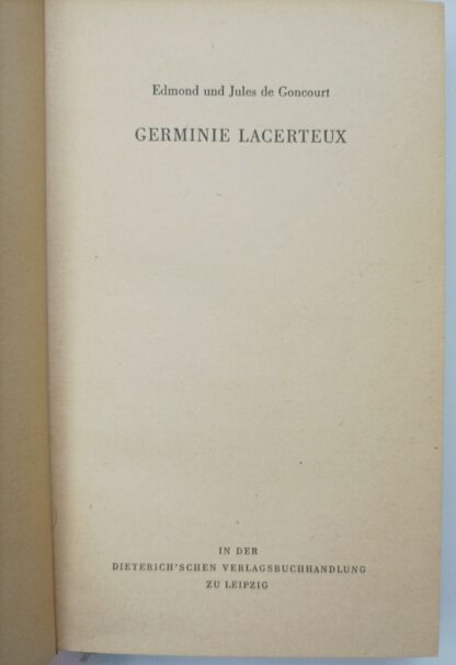 Germinie Lacerteux [Sammlung Dieterich Band 136]. – Bild 3