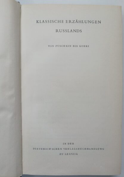 Klassische Erzählungen Russlands [Sammlung Dieterich Band 145]. – Bild 3